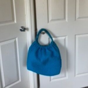 Turquoise Blue fabric bag